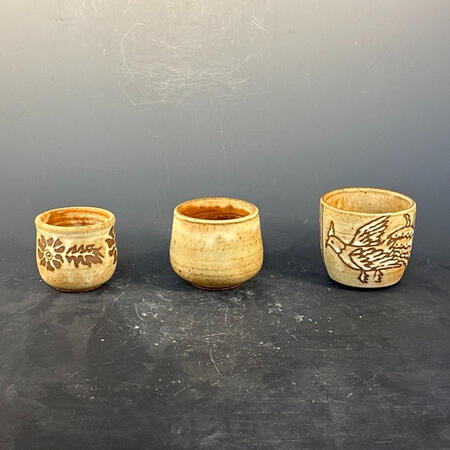 Batik patterned tea cups